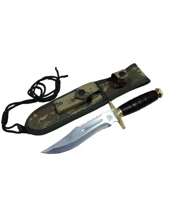 T.c. Standart Komando Bıçağı 30 Cm - Tırtıklı, Kamuflaj Kılıflı