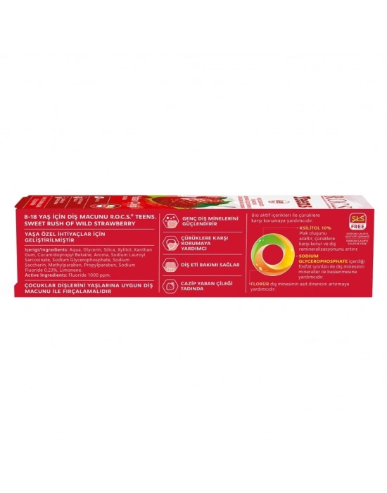 .Teen Yaban Çileği Diş Macunu 8-18 Yaş 60 ml