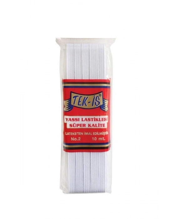 Tekis Lastik No:2 Yassı Lastik Şalvar Lastiği 10 Metre