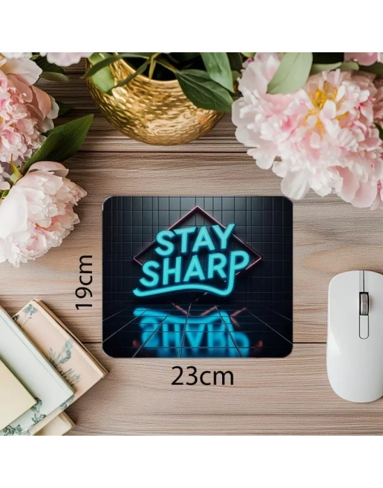 Teknolojik Görünümlü Neon Mousepad - 19x23 cm 2 mm Dikdörtgen İthal Baskılı Mouse Pad