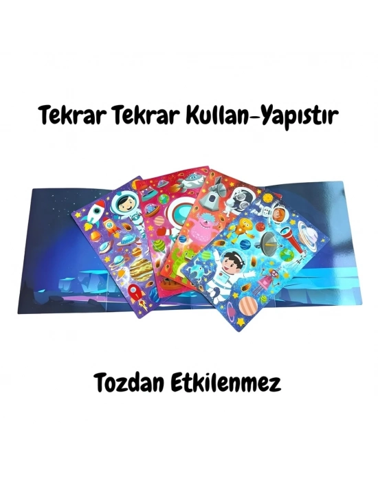 Tekrar Kullanılabilen Sticker Seti Space