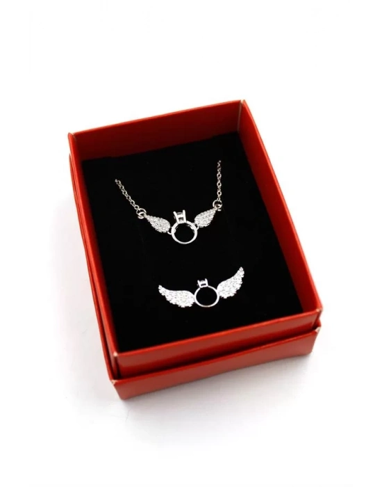 Tektaş Set Kolye - Altın