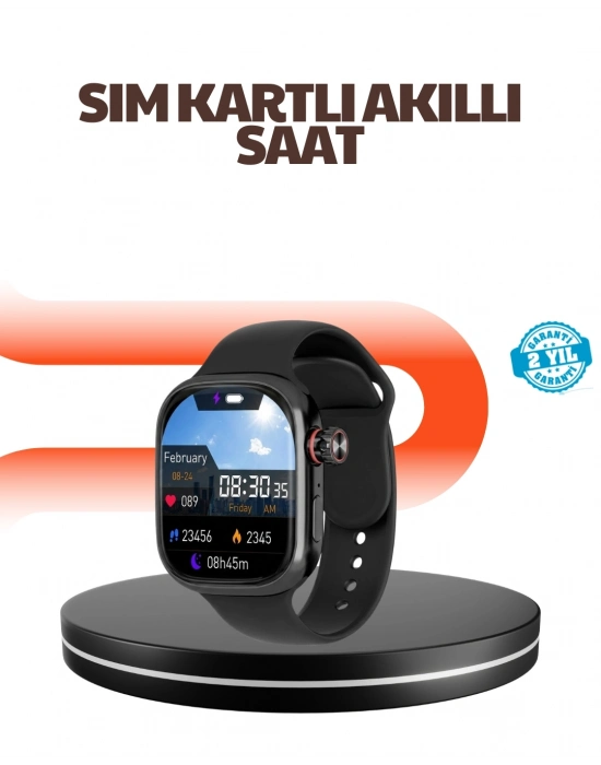 ® Telefon Bağımsız SIM Kartlı Akıllı Saat Nabız Ölçerli