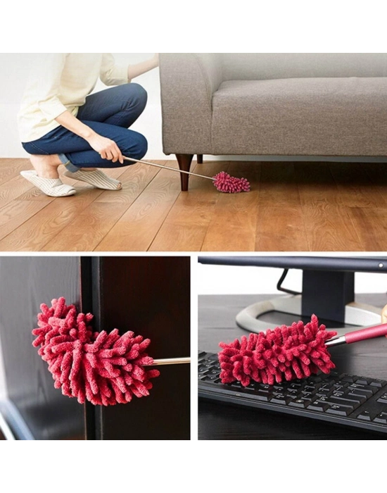 ®  Teleskopik Mikrofiber Pratik Uzayabilen Toz Alma Fırçası Aparatı