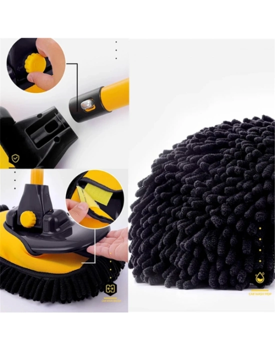 Teleskopik Saplı Kuru Islak Oto Yıkama Fırçası