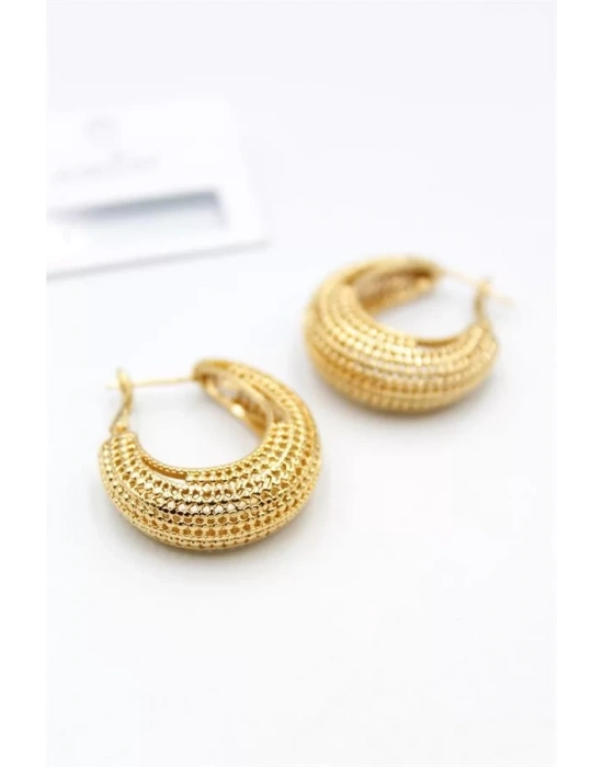 Telkari Halka Küpe - Altın