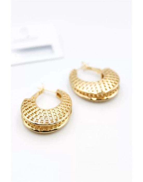 Telkari Halka Küpe - Altın