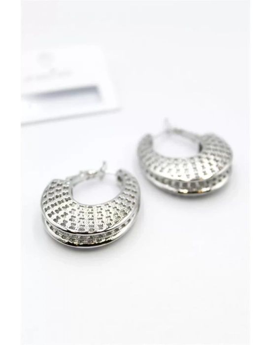 Telkari Halka Küpe - Gümüş