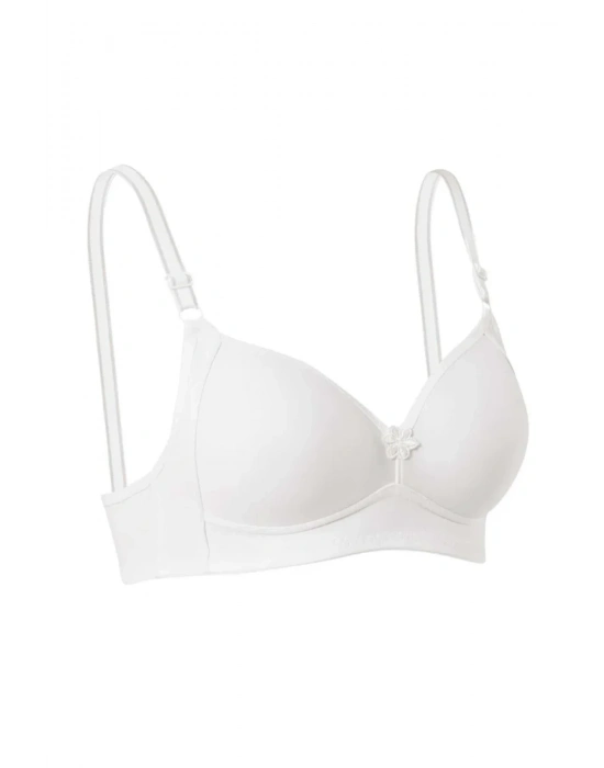 Telsiz Silikonlu Toparlayıcı Sütyen Beyaz