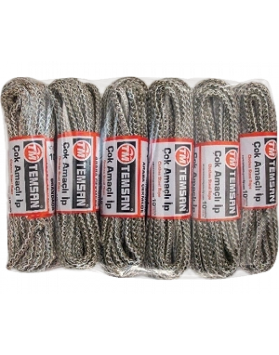 Temsan 10 Mt Çok Amaçlı İp 12li
