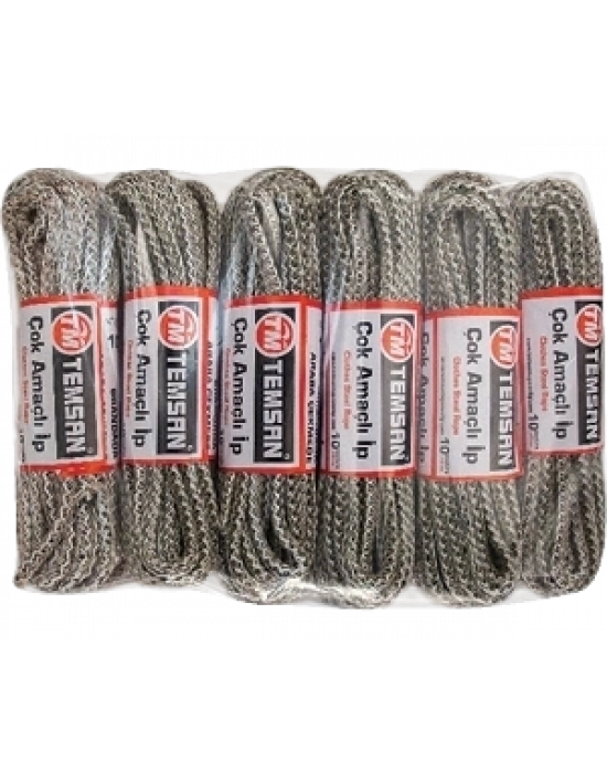 Temsan 10 Mt Çok Amaçlı İp 12li