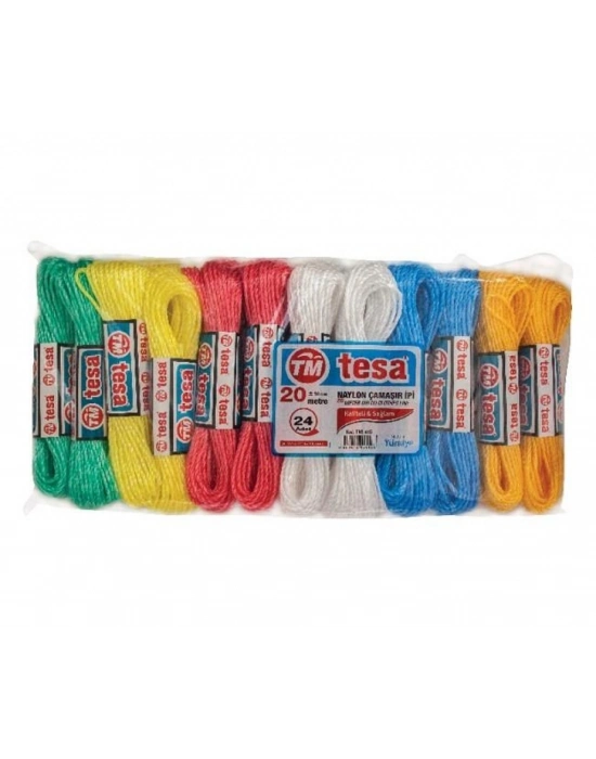 Temsan 20 Metre Naylon Çamaşır İpi 24lü