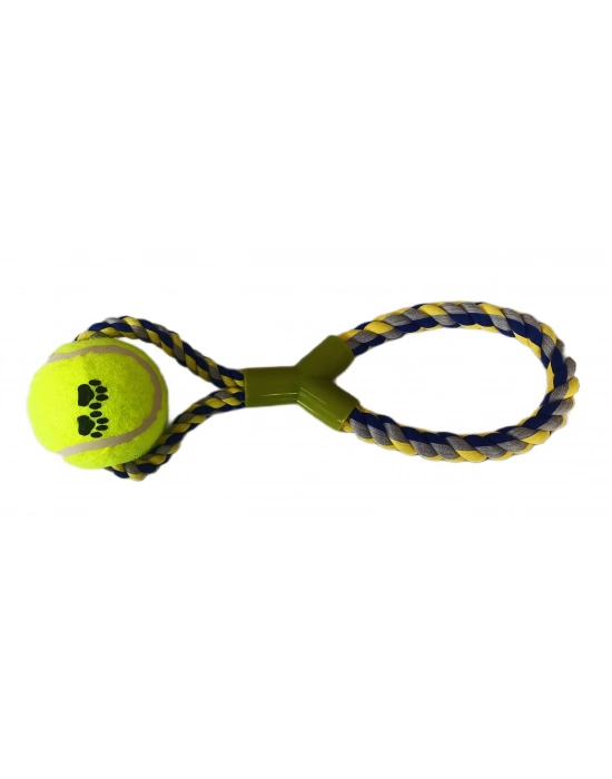 Tenis Toplu Y Şekilli Köpek Oyuncağı 7-27 cm Mavi