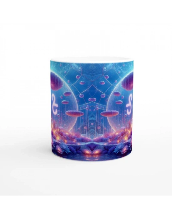 Terazi Burcu Baskılı Kahve Kupası - Astral Denizaltı Dünyası Vs4