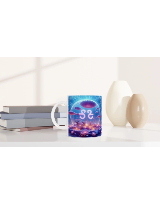 Terazi Burcu Baskılı Kahve Kupası - Astral Denizaltı Dünyası Vs4