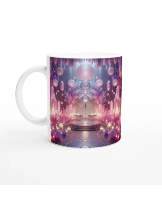 Terazi Burcu Baskılı Kahve Kupası - Büyülü Kristal Mağarası Temalı Vs1