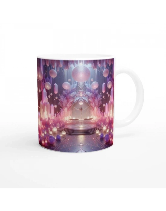 Terazi Burcu Baskılı Kahve Kupası - Büyülü Kristal Mağarası Temalı Vs1