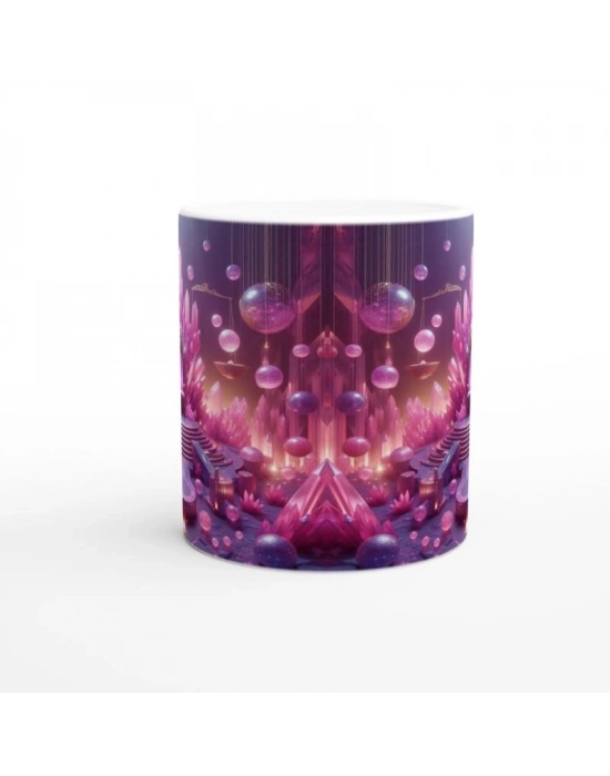 Terazi Burcu Baskılı Kahve Kupası - Büyülü Kristal Mağarası Temalı Vs2