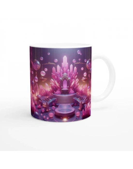 Terazi Burcu Baskılı Kahve Kupası - Büyülü Kristal Mağarası Temalı Vs2