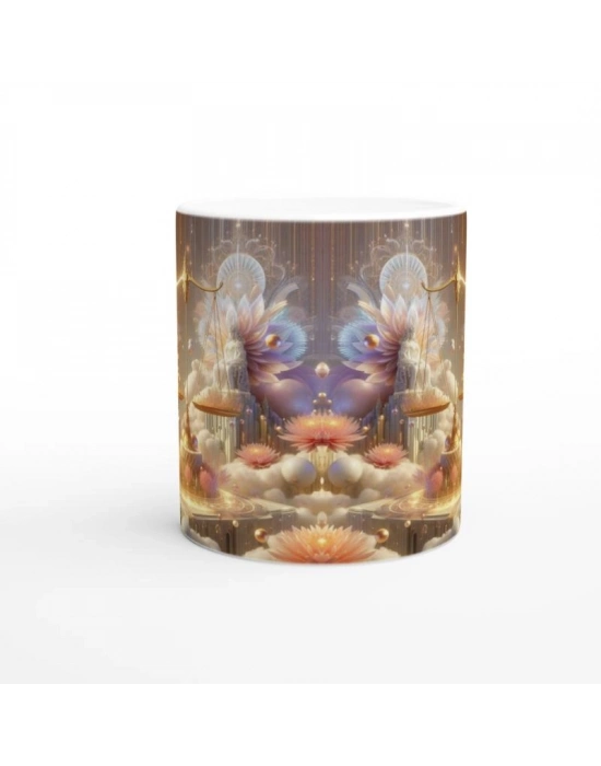 Terazi Burcu Baskılı Kahve Kupası - Elementsel Doğa Krallığı Temalı Vs2