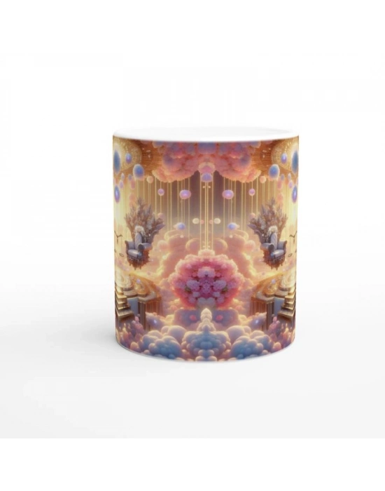 Terazi Burcu Baskılı Kahve Kupası - Elementsel Doğa Krallığı Temalı Vs3