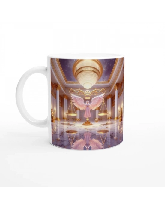 Terazi Burcu Baskılı Kahve Kupası - Zodyak Maskeli Balo Vs1