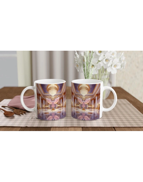 Terazi Burcu Baskılı Kahve Kupası - Zodyak Maskeli Balo Vs1