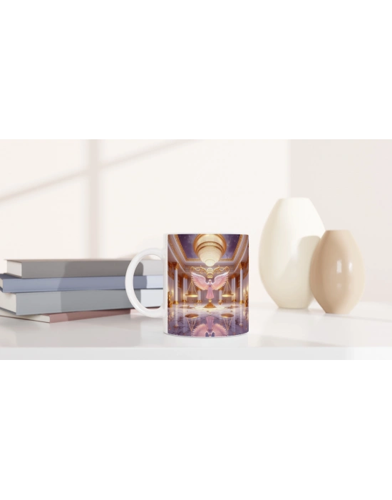 Terazi Burcu Baskılı Kahve Kupası - Zodyak Maskeli Balo Vs1