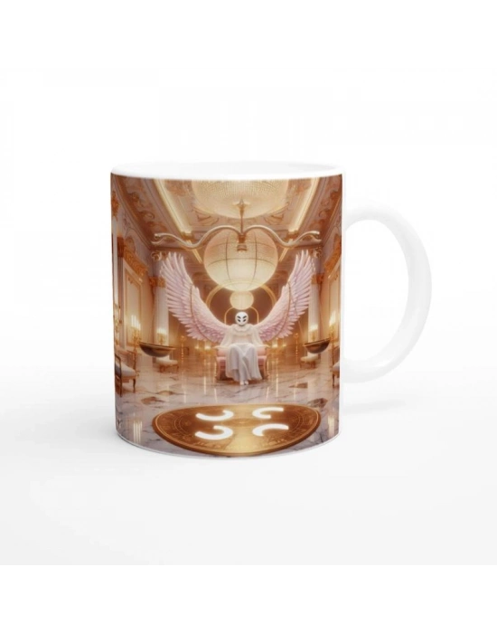 Terazi Burcu Baskılı Kahve Kupası - Zodyak Maskeli Balo Vs2