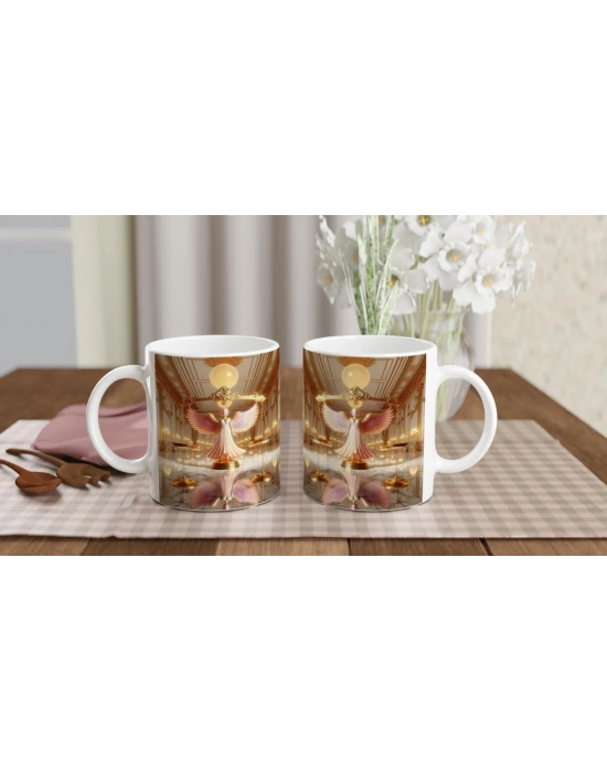 Terazi Burcu Baskılı Kahve Kupası - Zodyak Maskeli Balo Vs3