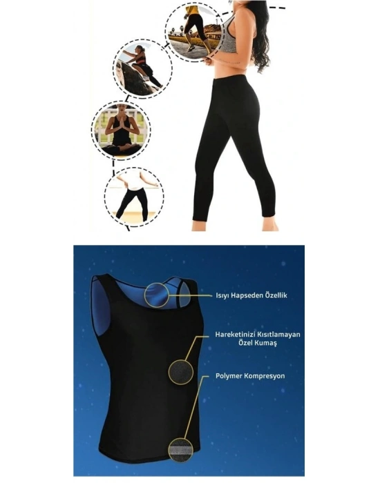 Termal Sauna Tayt + Atlet Takım ( L )  Neotex Terletme Takımı
