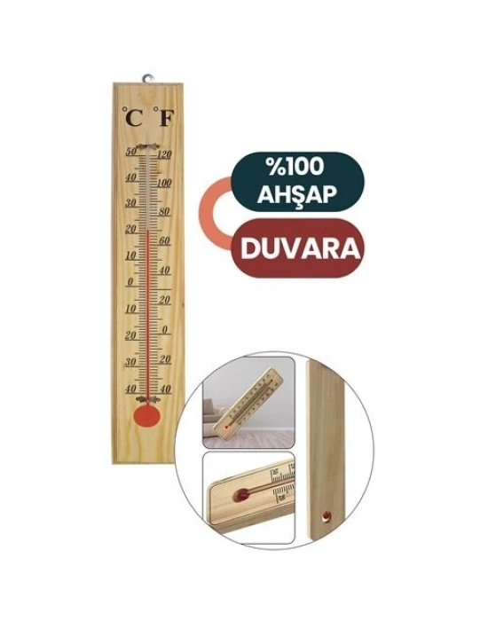 ® Termometre  - Ahşap Duvar Termometresi