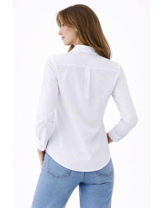 Tesettür Beyaz Gömlekli Pliseli Etek İkili Takım Gündelik ve Ofis Şıklığı - Bordo