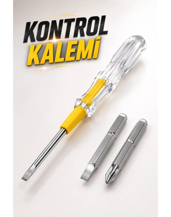 Test Cihazı Kontrol Kalemi Çift Başlıklı Şeffaf Elektrik Testi