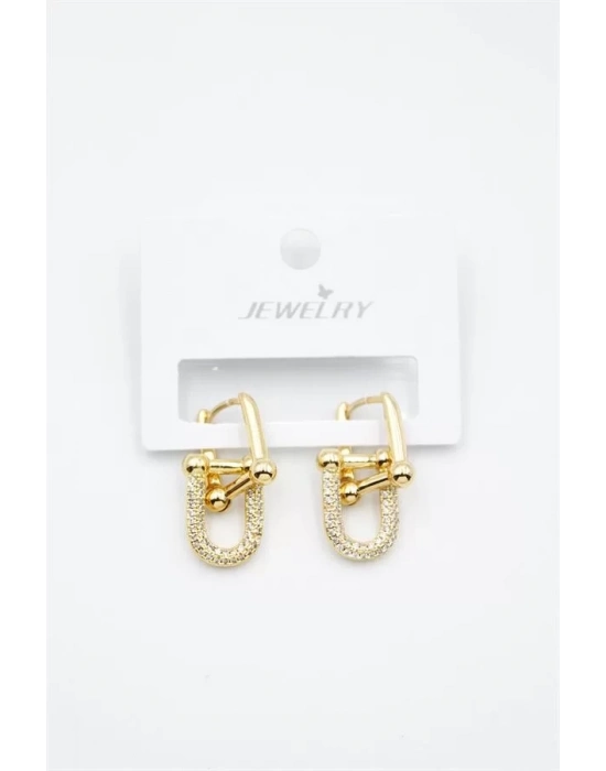 Tf Zincir Küpe - Altın