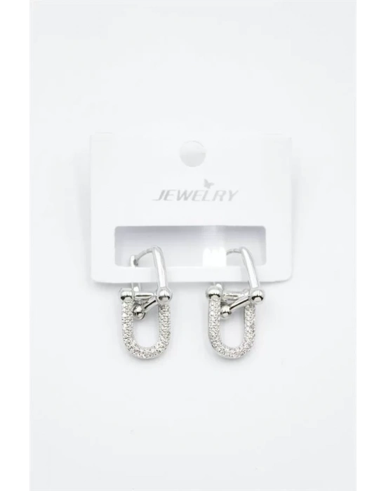 Tf Zincir Küpe - Gümüş