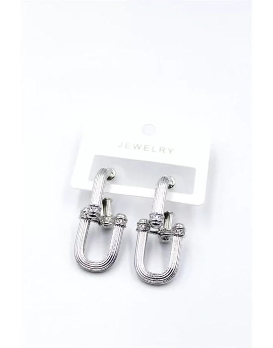 Tf Zincir Küpe - Gümüş