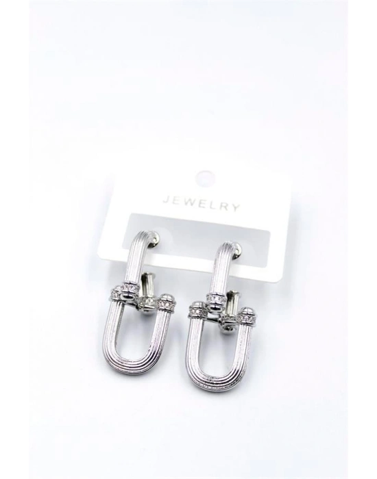 Tf Zincir Küpe - Gümüş