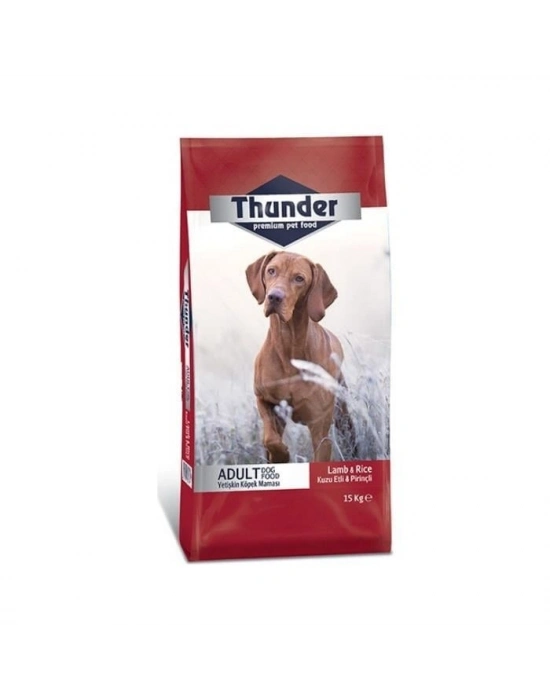 Thunder Kuzu Etli ve Pirinçli Yetişkin Köpek Maması 15 Kg