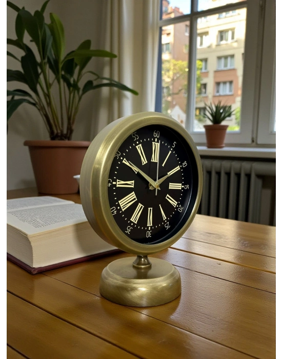 ® Time Art 25 x 20 Eskitme Metal Masa Saati