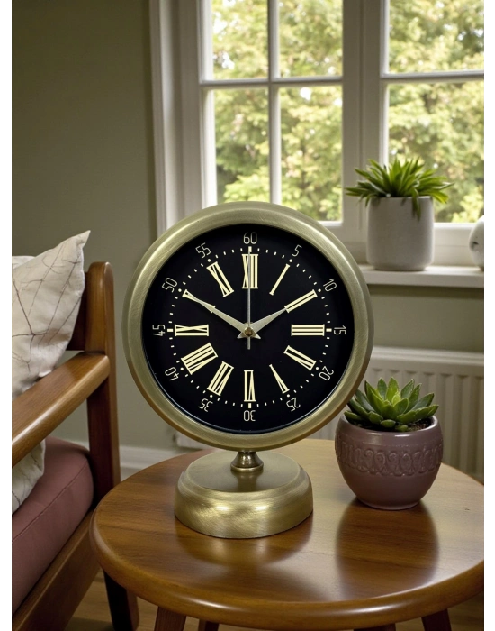 ® Time Art 25 x 20 Eskitme Metal Masa Saati