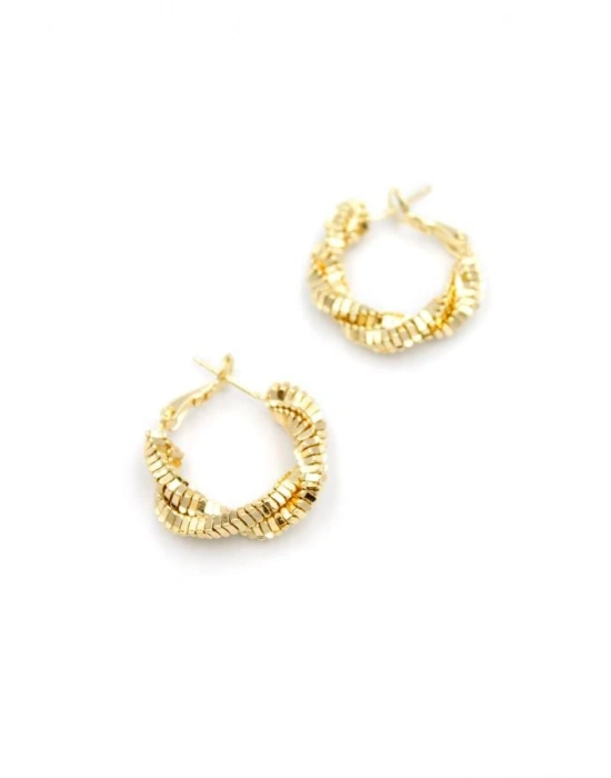 Tırtıklı Küpe - Altın