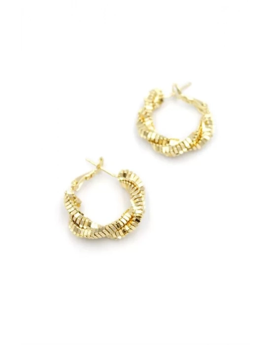 Tırtıklı Küpe - Altın