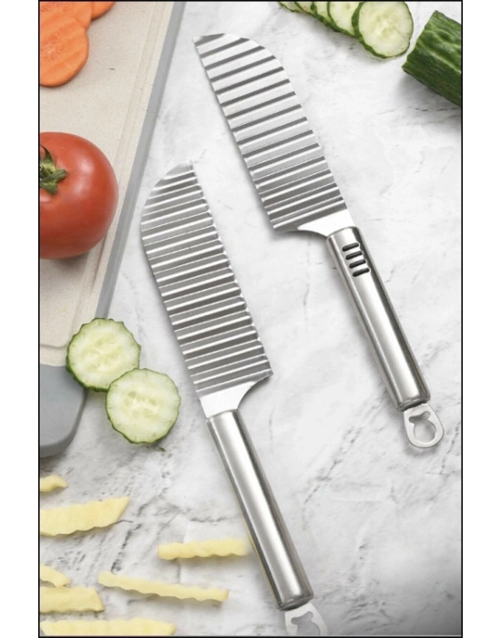 Tırtıklı Patates Kesme Bıçağı - Şekilli Sebze Ve Meyve Dilimleyici