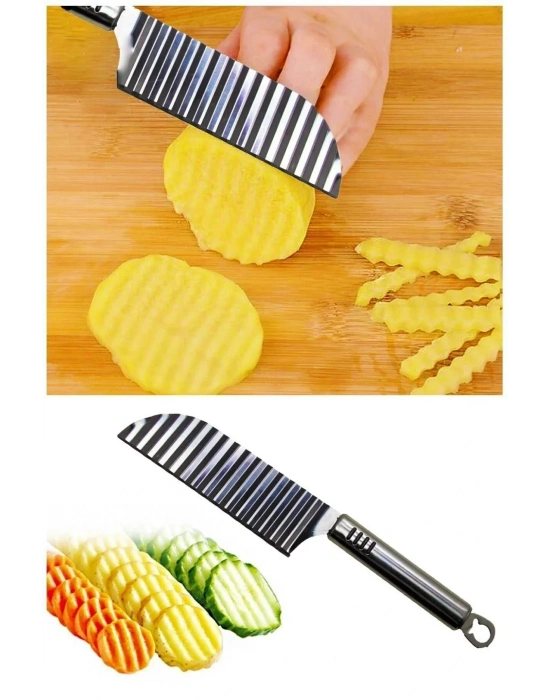 Tırtıklı Patates Kesme Bıçağı - Şekilli Sebze Ve Meyve Dilimleyici
