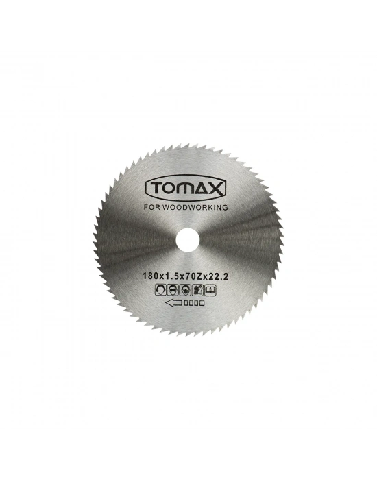 Tomax Ağaç Daire Testeresi (elmassız) 180x1,5 Diş 70z
