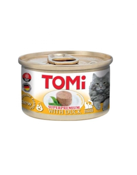 Tomi Kıyılmış Ördekli Tahılsız Yetişkin Konserve Kedi Maması 1 Adet 85 Gr