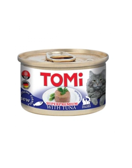 Tomi Kıyılmış Ton Balıklı Tahılsız Yetişkin Konserve Kedi Maması 1 Adet 85 Gr