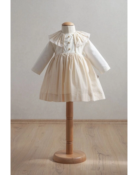 Tongs Baby Bebek Elbise 3918 Açık Sarı