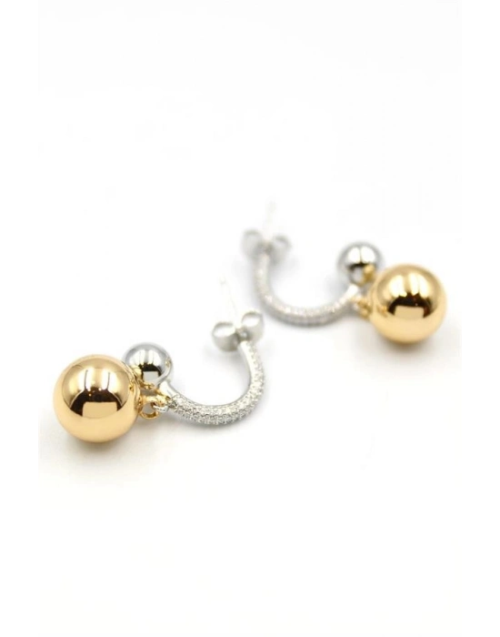 Top Halka Küpe - Altın